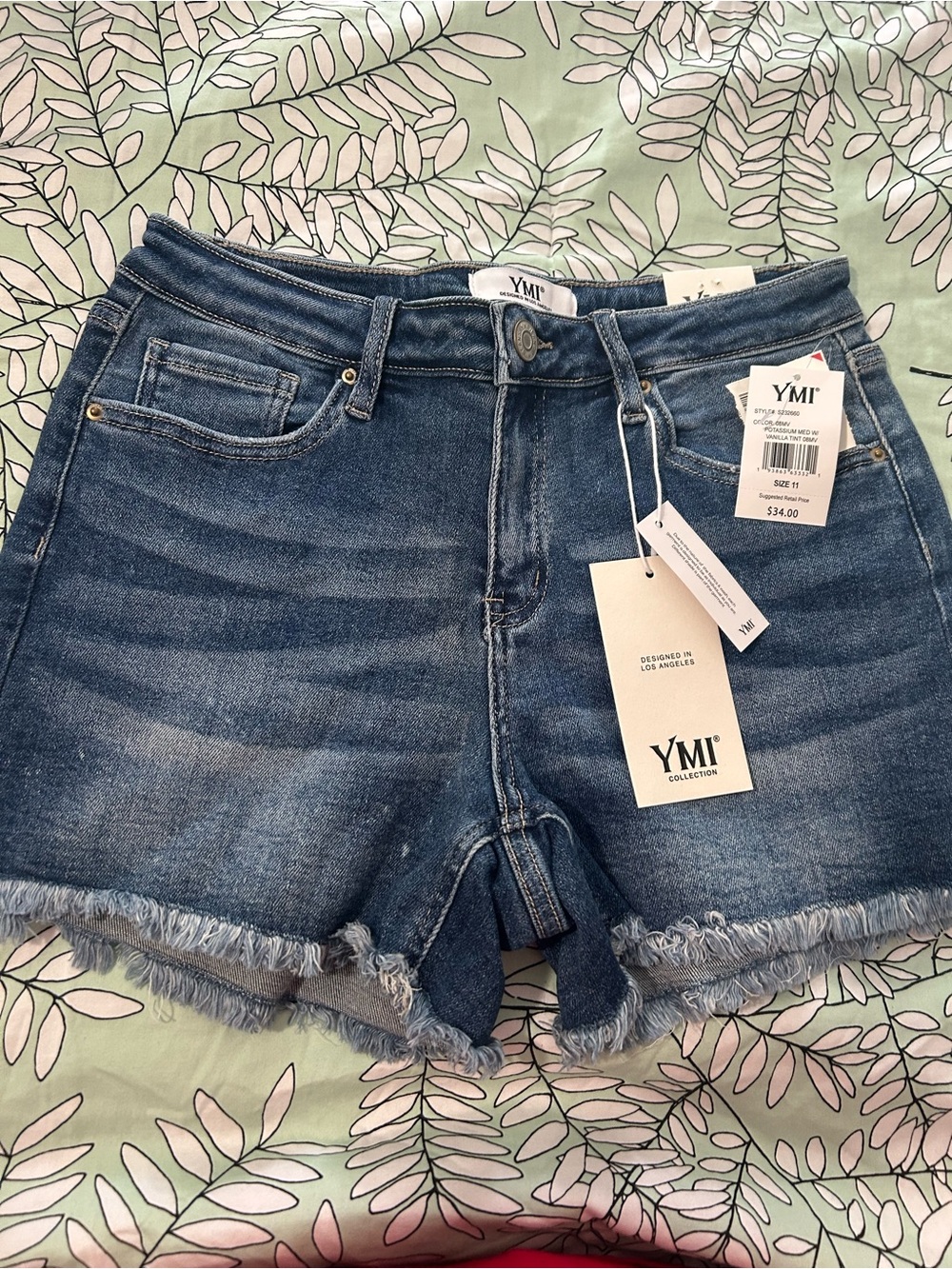 YMI Distressed Denim Cutoff Shorts - Blue